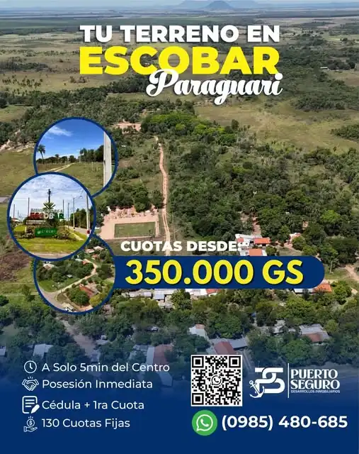 Aviso de Puerto Seguro del loteamiento de Escobar con las condiciones de compra